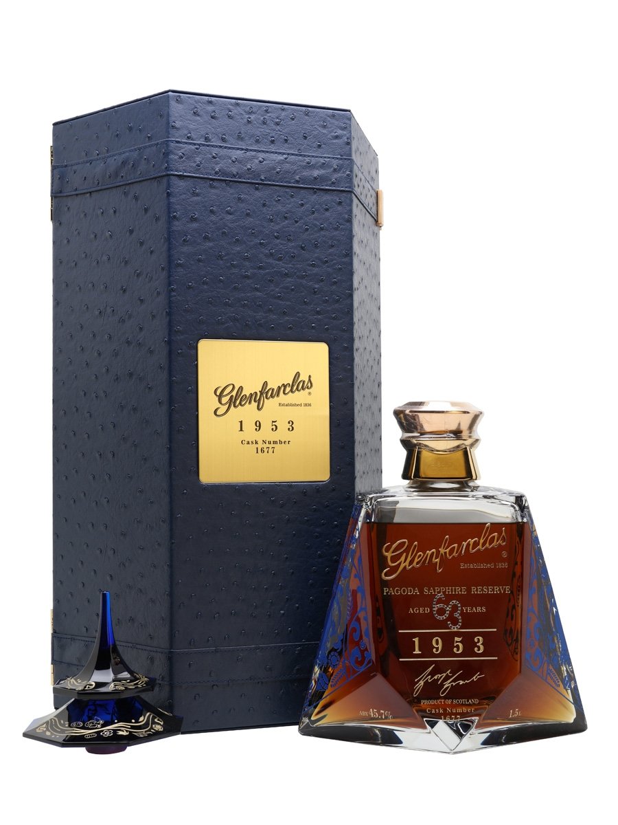 Glenfarclas 1953 63 Year Old Pagoda Sapphire Reserve (Gold) Magnum Speyside Single Malt Scotch Whisky | 1.5L at CaskCartel.com