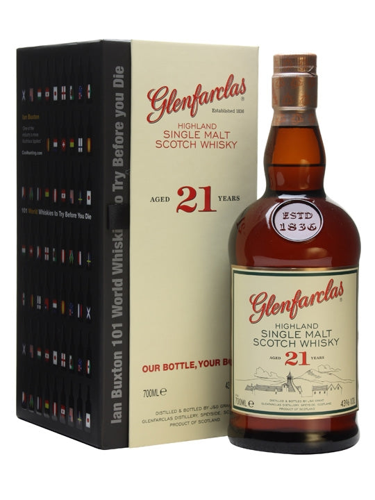 Glenfarclas 21 year old with Ian Buxton's 101 World Whiskies to Try Before You Die Single Malt Scotch Whisky