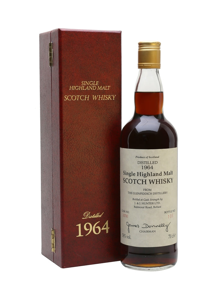 From Glenfiddich Distillery 1964 Sherry Cask J&J Hunter Speyside Single Malt Scotch Whisky | 700ML