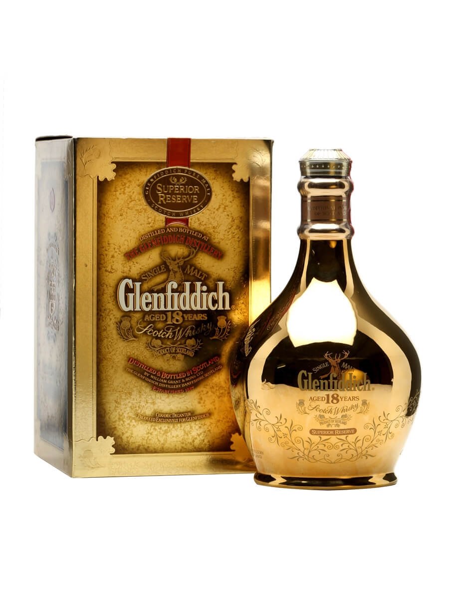 Glenfiddich 18 Year Old Superior Reserve, Gold Decanter Scotch Whisky | 700ML at CaskCartel.com