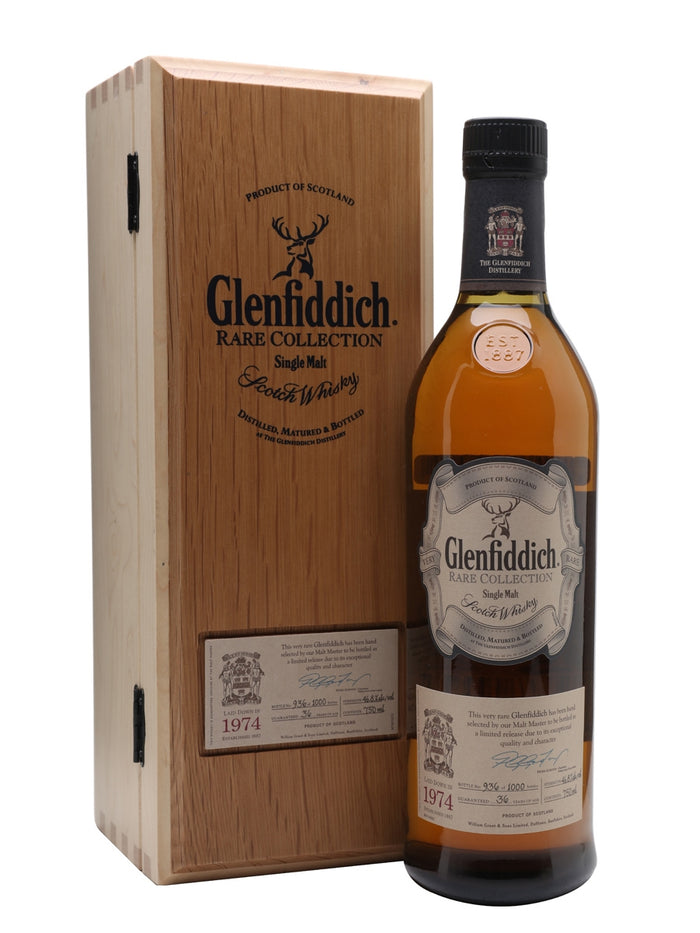 Glenfiddich 1974 36 Year Old Rare Collection Speyside Single Malt Scotch Whisky
