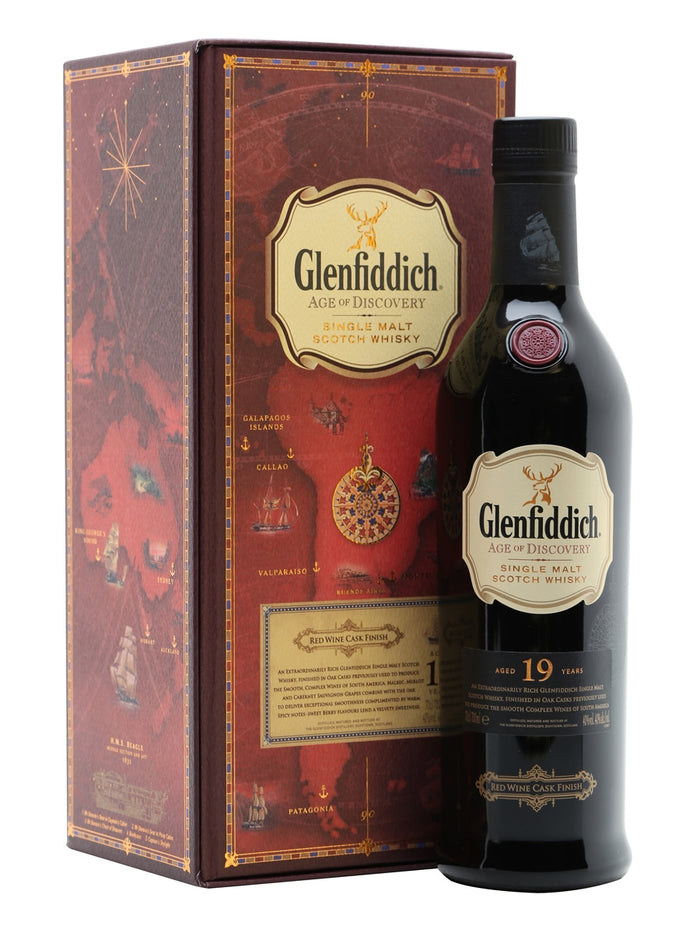 Glenfiddich 19 Year Old Age of Discovery Red Wine Speyside Single Malt Scotch Whisky | 700ML