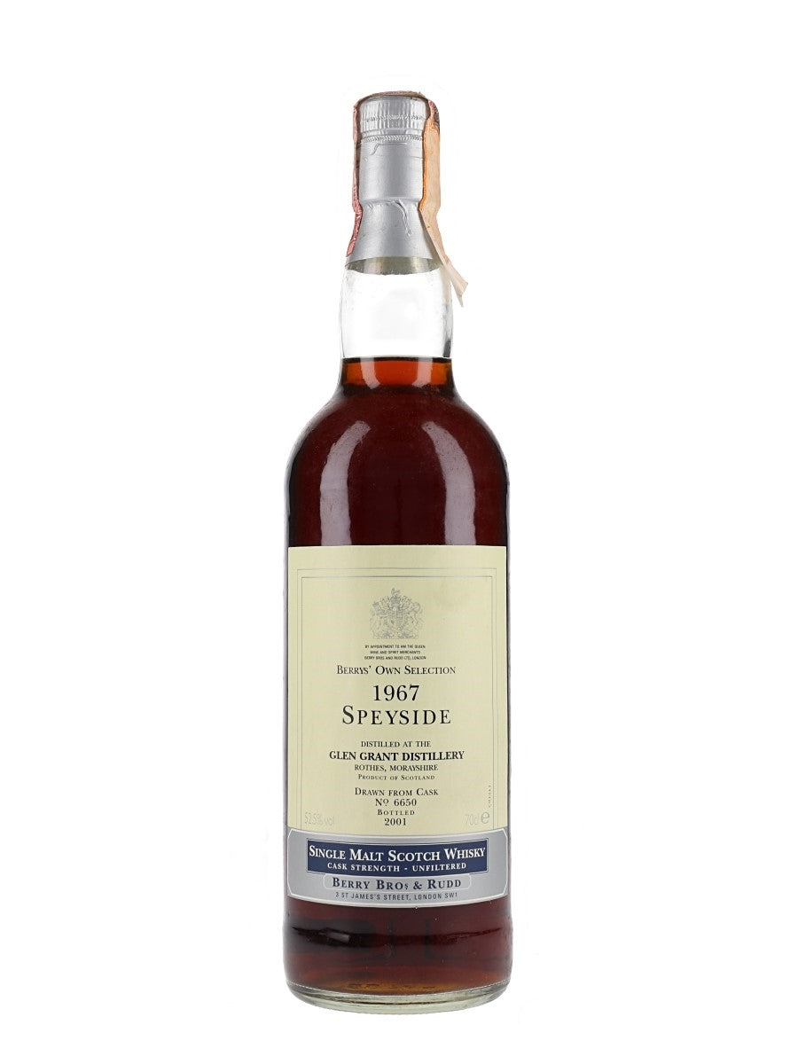 Glen Grant 1967 Bot.2001 Berrys' Own Selection Speyside Single Malt Scotch Whisky | 700ML at CaskCartel.com