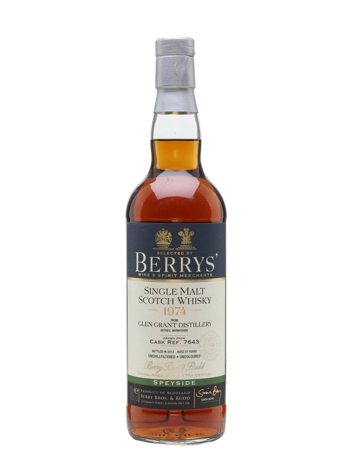 Glen Grant 1974 Sherry Cask Berry Bros & Rudd Speyside Single Malt Scotch Whisky | 700ML