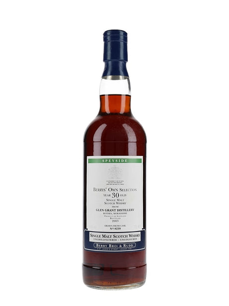 Glen Grant 30 Year Old Sherry Cask BBR Speyside Single Malt Scotch Whisky | 700ML at CaskCartel.com