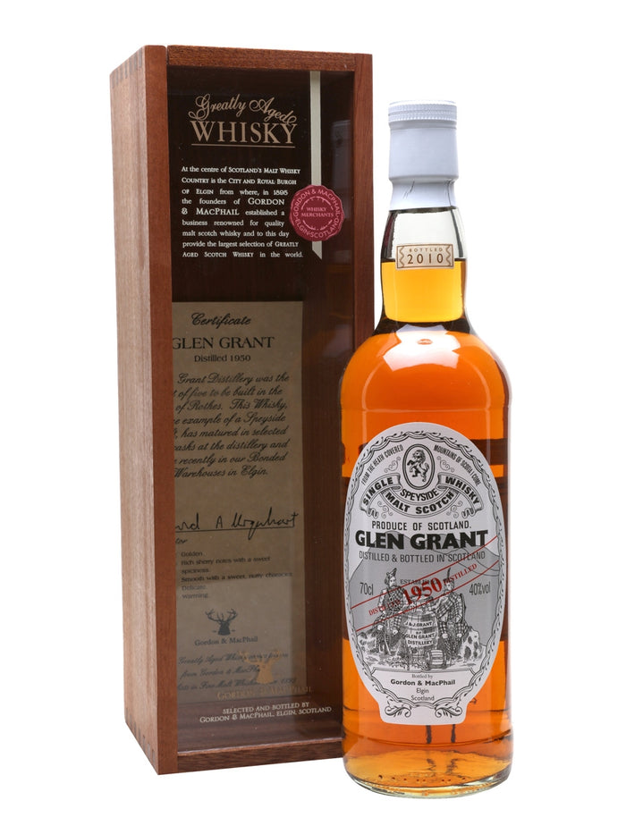 Glen Grant 1950 59 Year Old Gordon & Macphail Speyside Single Malt Scotch Whisky | 700ML
