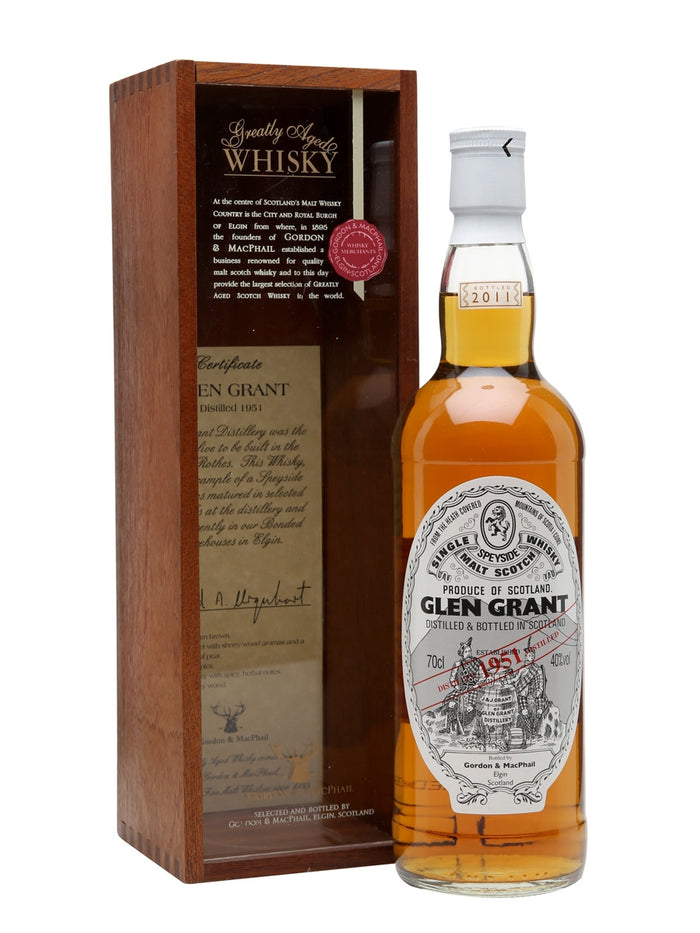 Glen Grant 1951 60 Year Old Gordon & Macphail Speyside Single Malt Scotch Whisky | 700ML