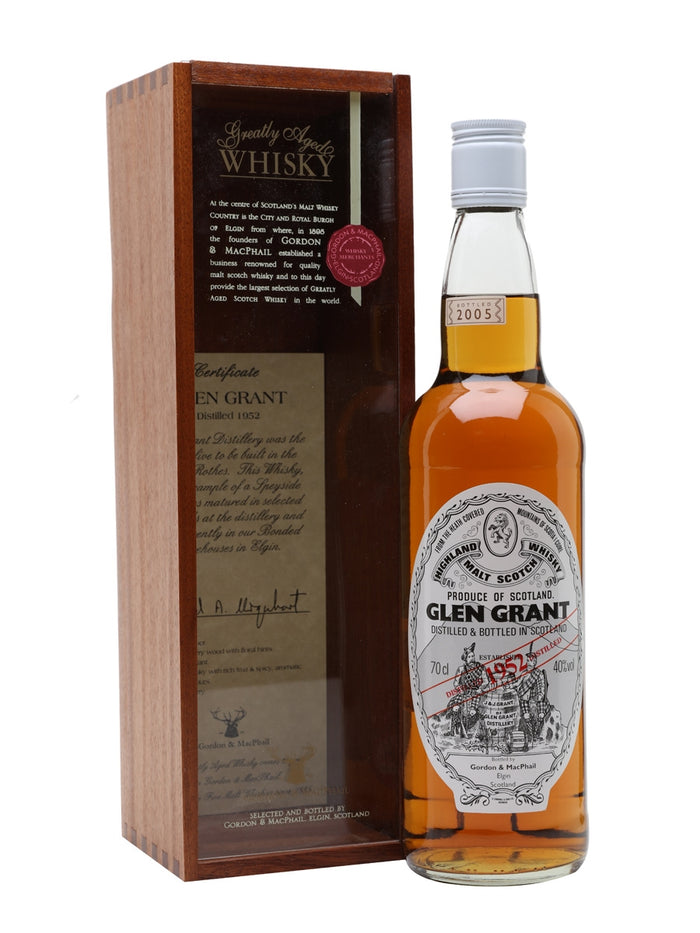 Glen Grant 1952 52 Year Old Gordon & Macphail Speyside Single Malt Scotch Whisky | 700ML