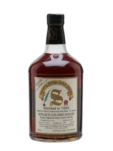 Glen Grant 1984 12 Year Old Sherry Cask Signatory Speyside Single Malt Scotch Whisky | 700ML at CaskCartel.com