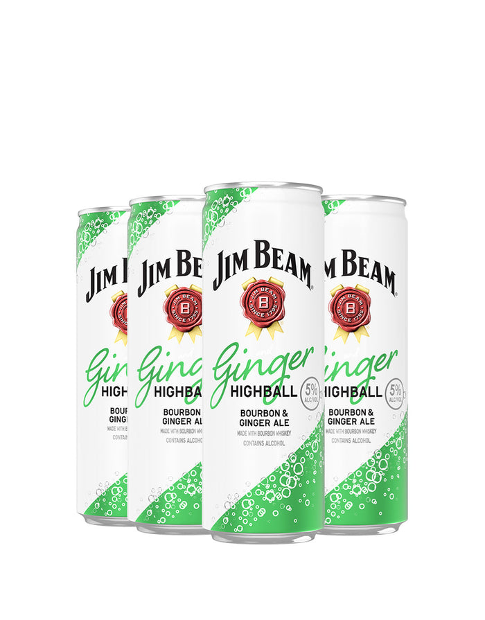 Jim Beam Ginger Highball Bourbon & Ginger Ale Ready-to-Drink | 4*355ML
