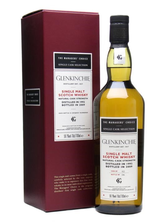 Glenkinchie 1992 17 Year Old Managers' Choice Lowland Single Malt Scotch Whisky | 700ML