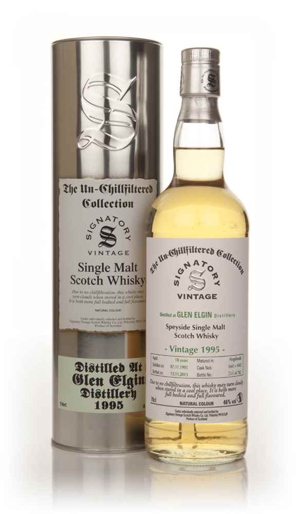 Glen Elgin 18 Year Old 1995 (casks 1641+1642) - Un-Chillfiltered (Signatory) Scotch Whisky | 700ML at CaskCartel.com