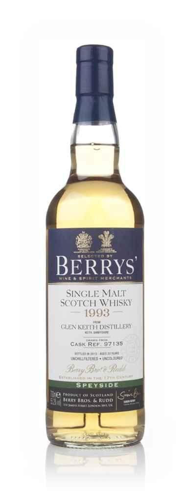 Glen Keith 20 Year Old 1993 (cask 97135) (Berry Bros & Rudd) Scotch Whisky | 700ML at CaskCartel.com