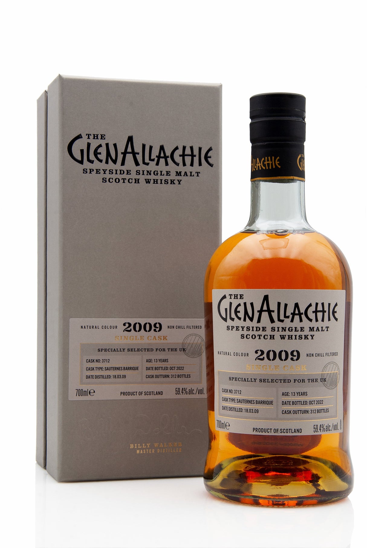 GlenAllachie Single Cask #3712 Sauternes Cask 2009 13 Year Old Whisky | 700ML at CaskCartel.com