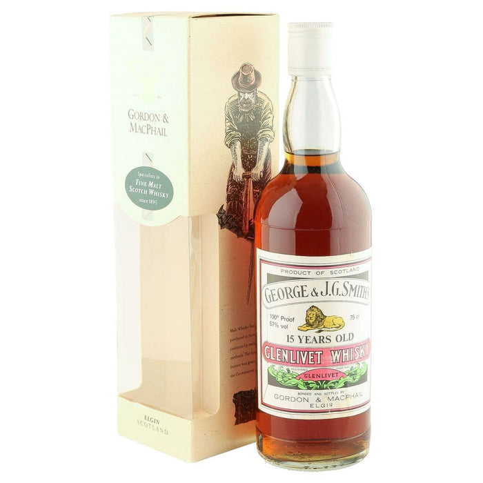 George & J.G. Smith's Glenlivet 15 Year Old - Gordon & MacPhail Full Proof Single Malt Scotch Whisky | 700ML