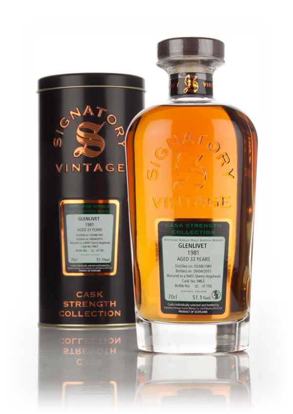 Glenlivet 33 Year Old 1981 (cask 9463) - Cask Strength Collection (Signatory) Scotch Whisky | 700ML at CaskCartel.com