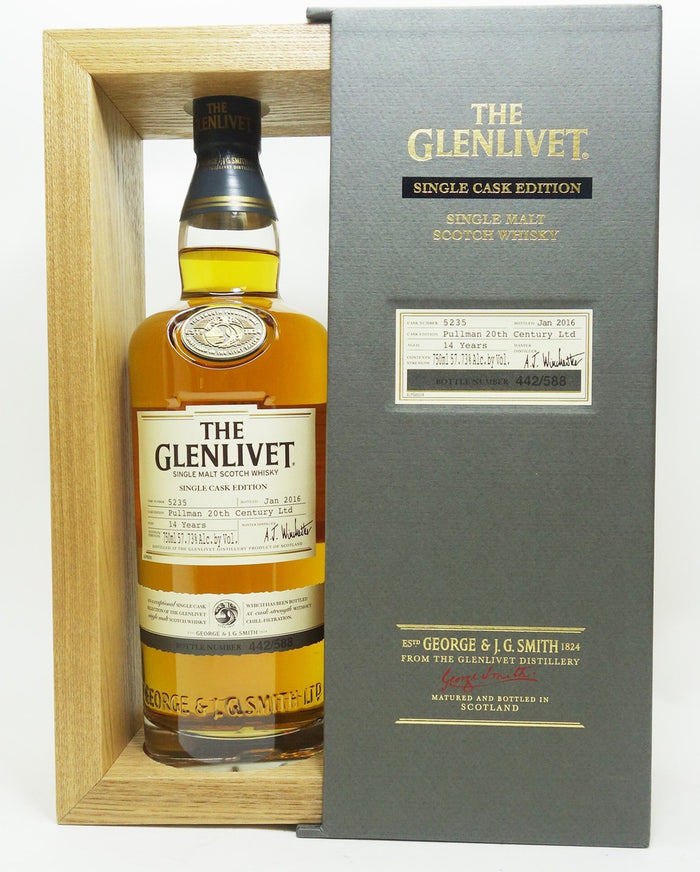 The Glenlivet Single Cask 'Pullman 20th Century Ltd' 14 Year Old Single Malt Scotch Whisky