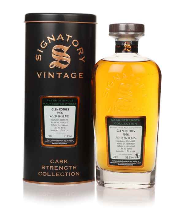 Glenrothes 26 Year Old 1996 (cask 15125) - Cask Strength Collection (Signatory) Scotch Whisky | 700ML at CaskCartel.com