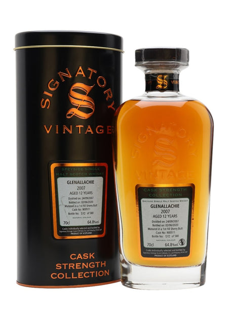 Glenallachie 2007 12 Year Old Signatory Speyside Single Malt Scotch Whisky | 700ML at CaskCartel.com