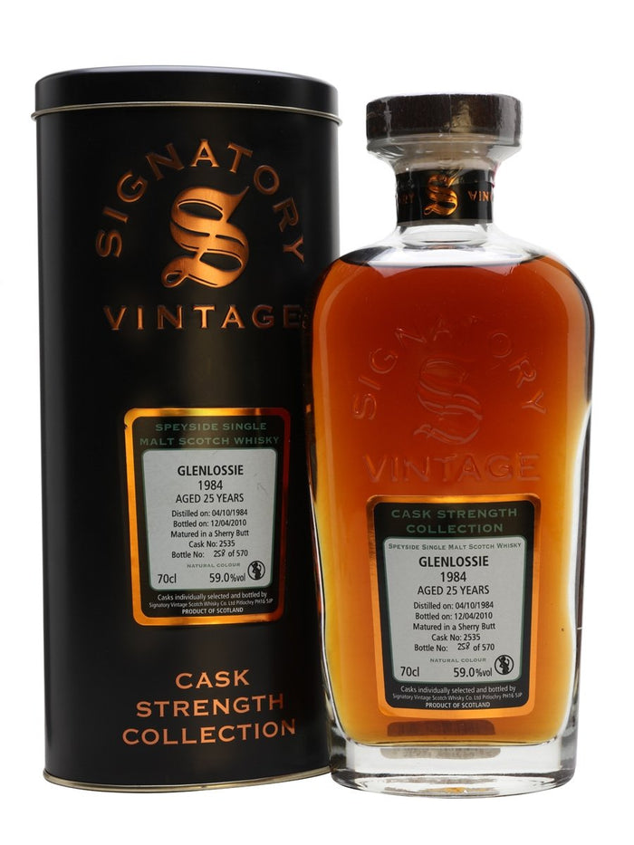 Glenlossie 1984 25 Year Old Sherry Butt Signatory Speyside Single Malt Scotch Whisky | 700ML