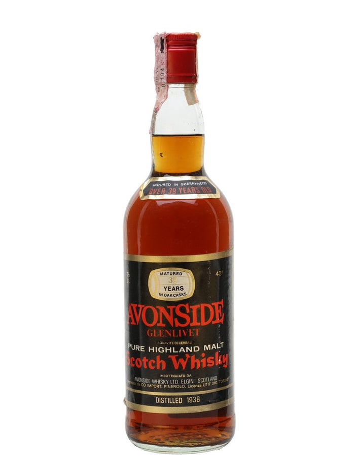 Avonside (Glenlivet) 1938 39 Year Old Sherry Cask Speyside Single Malt Scotch Whisky