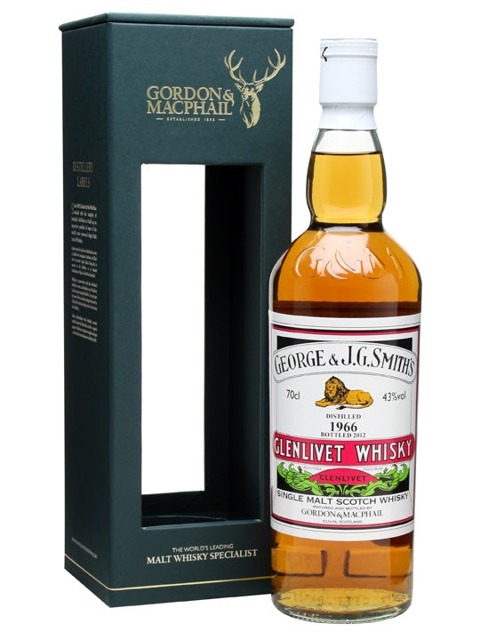 Glenlivet 1966 45 Year Old Gordon & Macphail Speyside Single Malt Scotch Whisky | 700ML