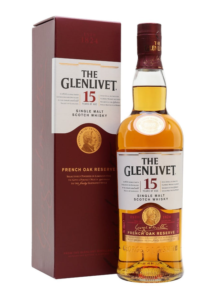 Glenlivet 15 Year Old French Oak Reserve Speyside Single Malt Scotch Whisky | 700ML