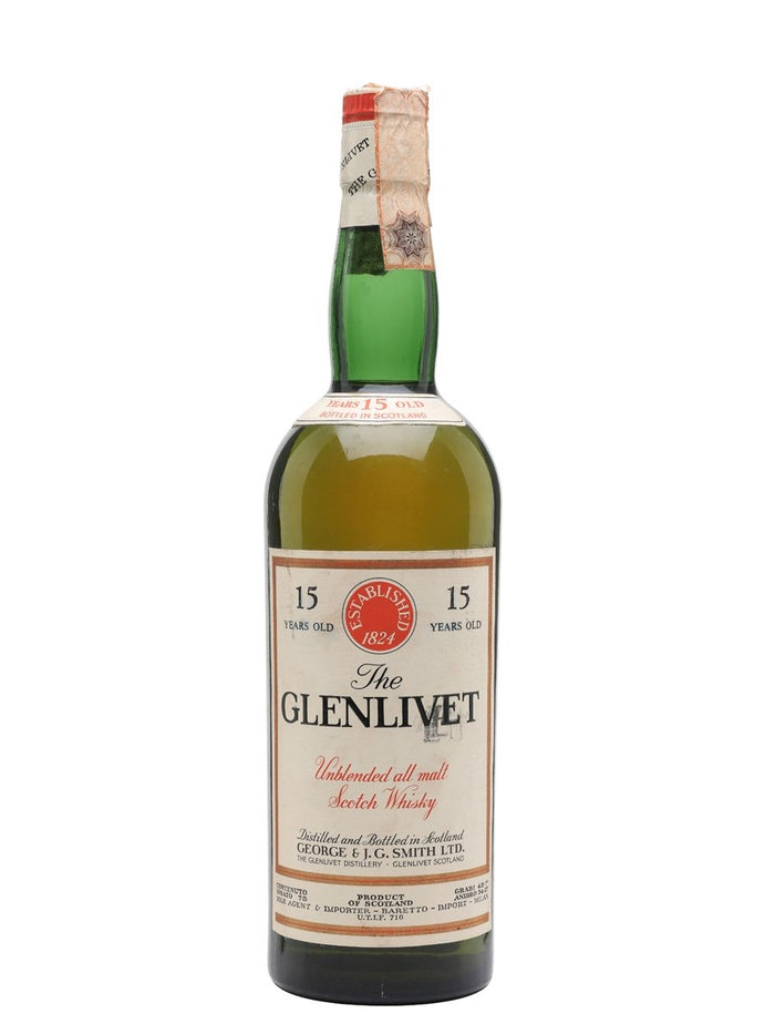 Glenlivet 15 Year Old Bot.1960s Speyside Single Malt Scotch Whisky