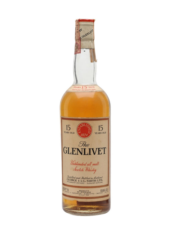Glenlivet 1954 15 Year Old Speyside Single Malt Scotch Whisky