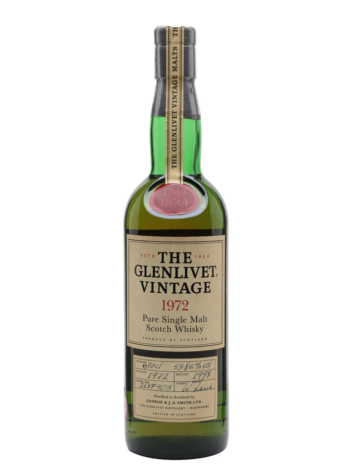 Glenlivet 1972 Bot.1998 Speyside Single Malt Scotch Whisky | 700ML