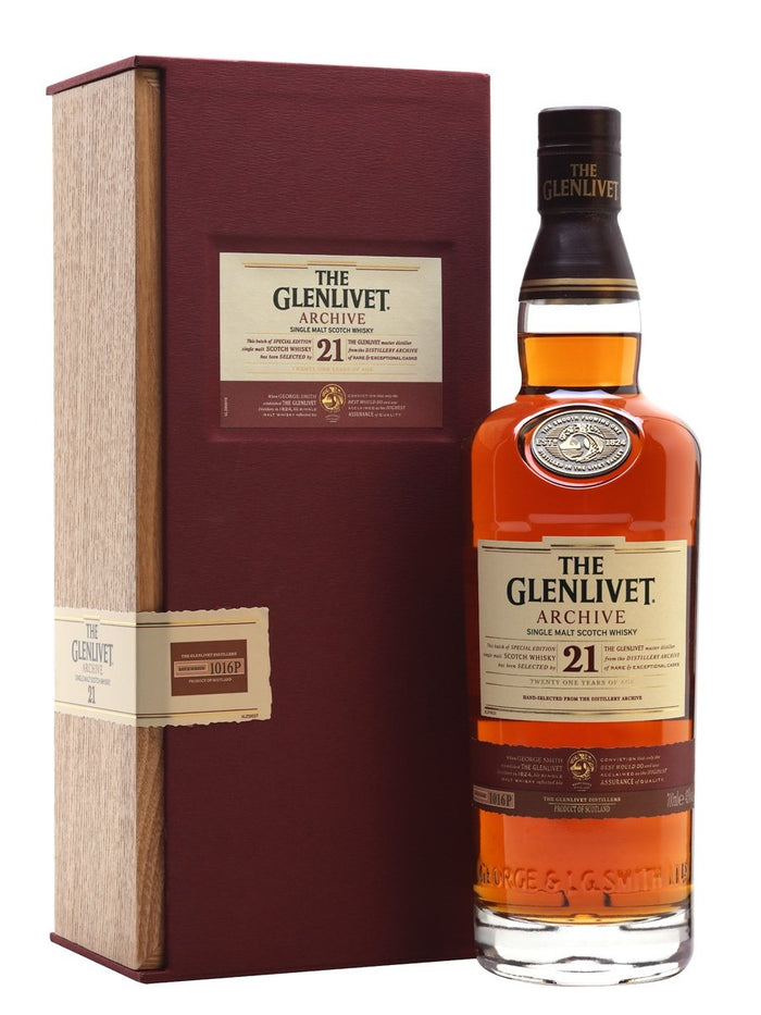 Glenlivet 21 Year Old Archive Speyside Single Malt Scotch Whisky | 700ML