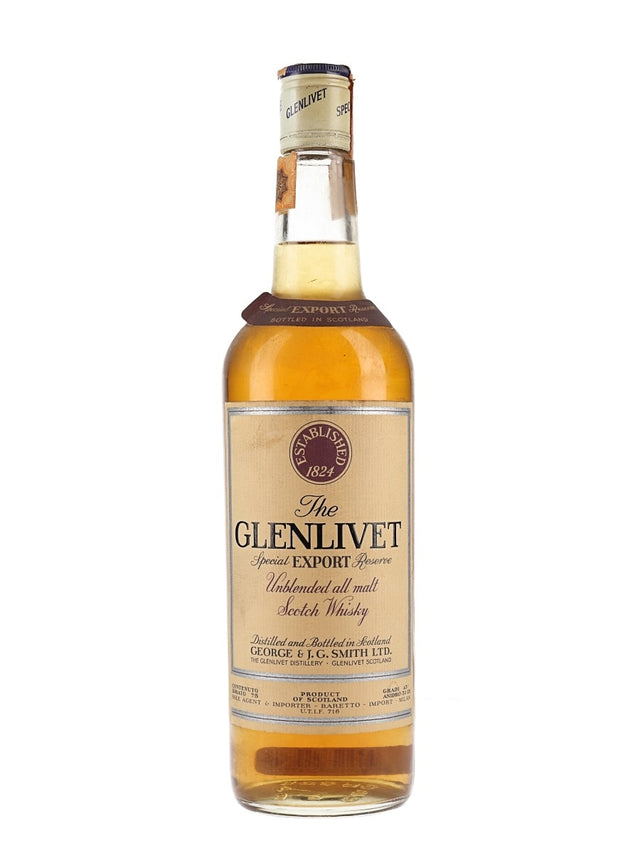 Glenlivet Special Export Reserve Bot.1970s Speyside Single Malt Scotch Whisky | 700ML at CaskCartel.com