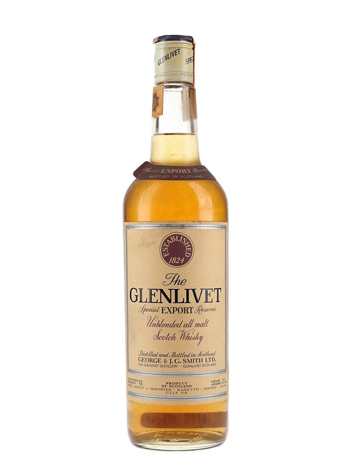 Glenlivet Special Export Reserve Bot.1970s Speyside Single Malt Scotch Whisky