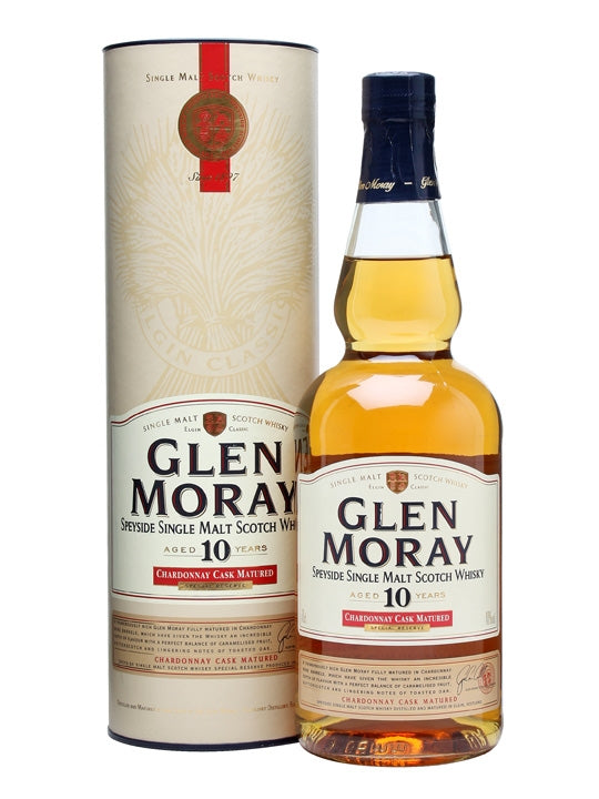 Glen Moray 10 Year Old Chardonnay Cask Speyside Single Malt Scotch Whisky | 700ML