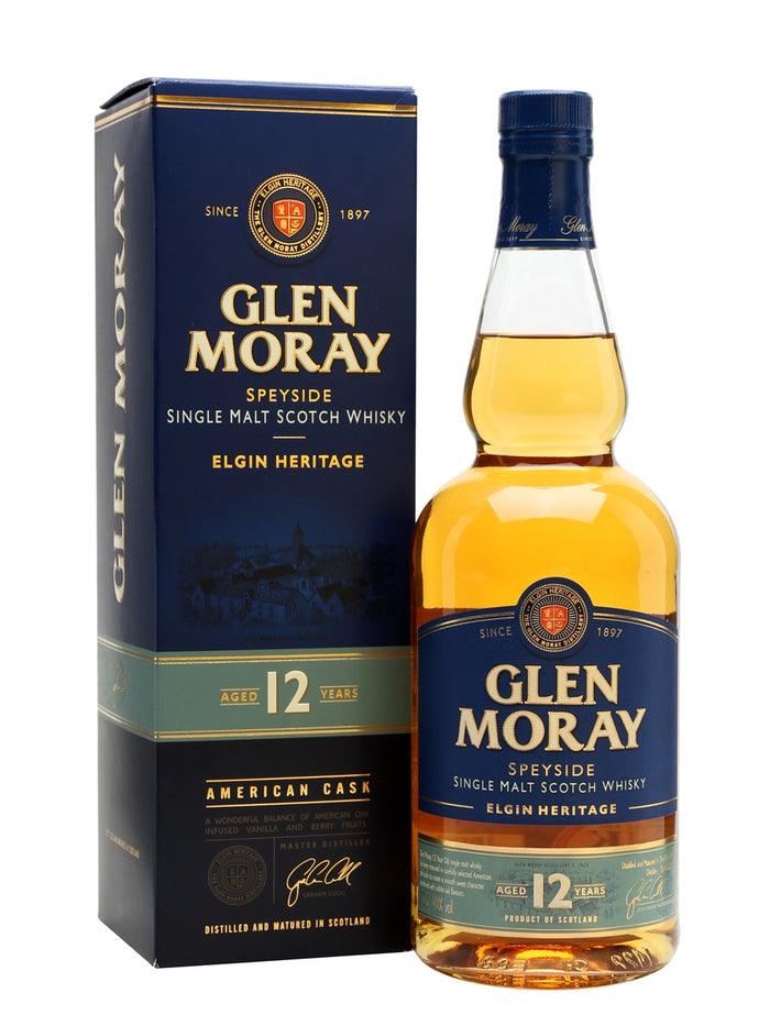 Glen Moray 12 Year Old Speyside Single Malt Scotch Whisky | 700ML