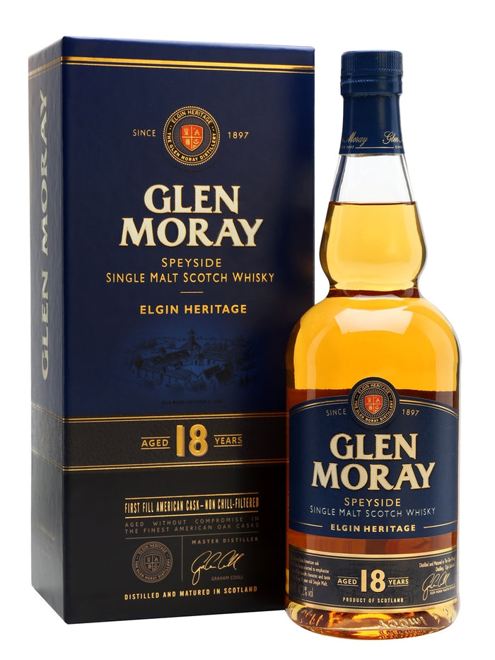 Glen Moray 18 Year Old Elgin Heritage Single Malt Scotch Whisky