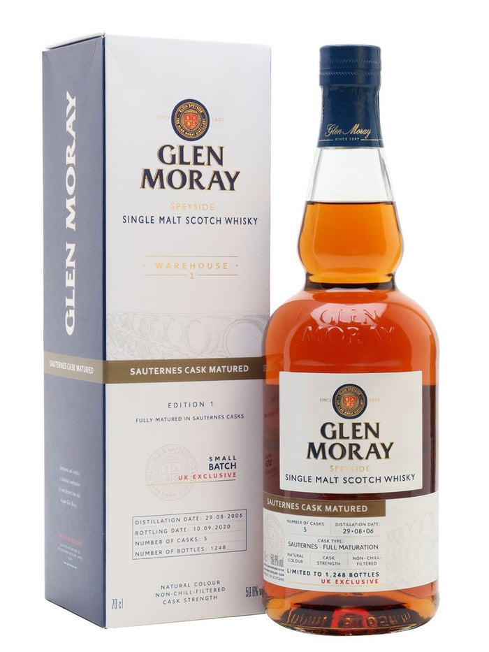 Glen Moray 2006 14 Year Old Sauternes Cask Warehouse 1 Release Speyside Single Malt Scotch Whisky | 700ML