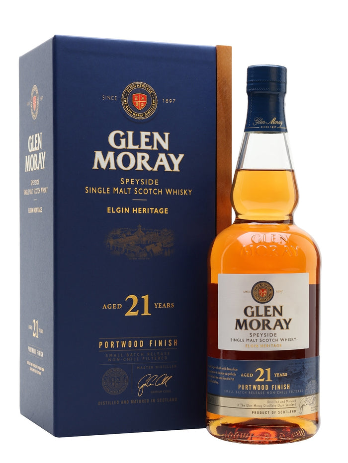 Glen Moray 21 Year Old Port Wood Finish Speyside Single Malt Scotch Whisky | 700ML