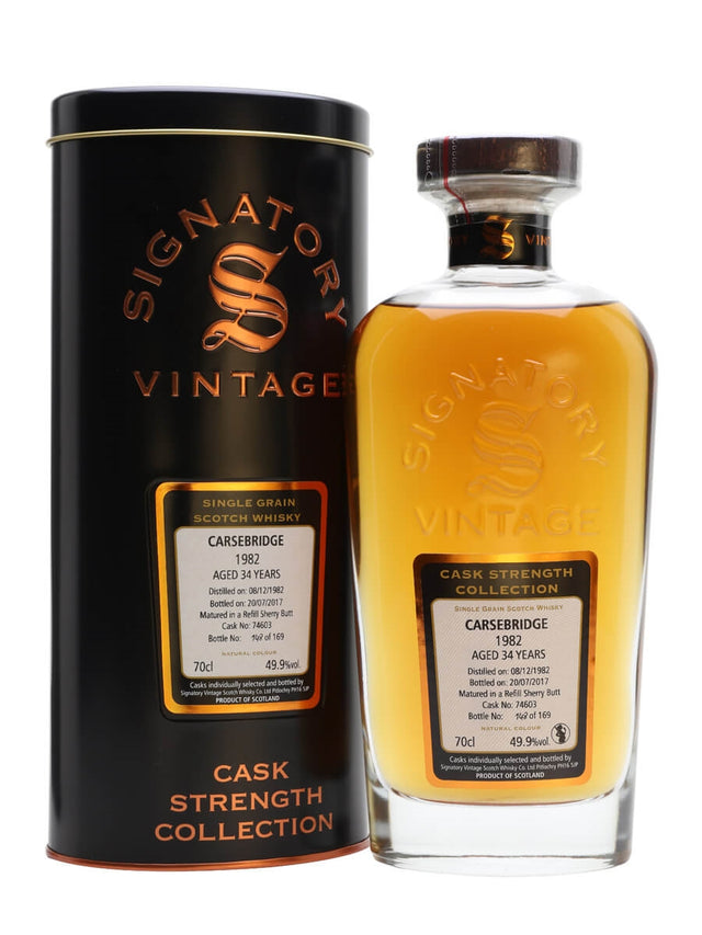 Carsebridge 34 Year Old (D.1982 B.2017) Signatory Vintage Scotch Whisky | 700ML at CaskCartel.com