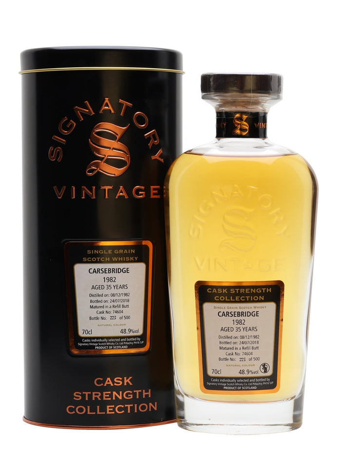 Carsebridge 1982 35 Year Old Signatory Single Grain Scotch Whisky | 700ML