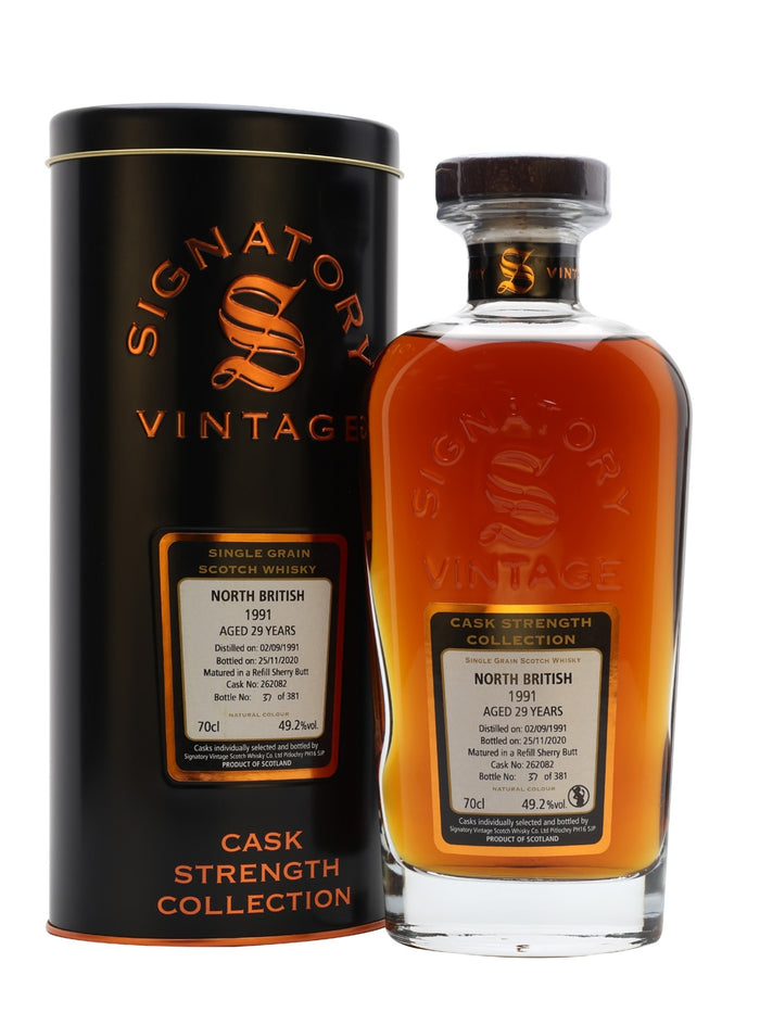 North British 1991 29 Year Old Signatory Single Grain Scotch Whisky | 700ML