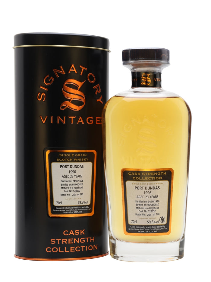 Port Dundas 1996 23 Year Old Signatory Single Grain Scotch Whisky | 700ML