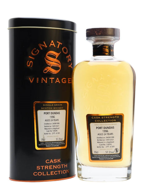 Port Dundas 1996 24 Year Old Signatory Single Grain Scotch Whisky | 700ML at CaskCartel.com
