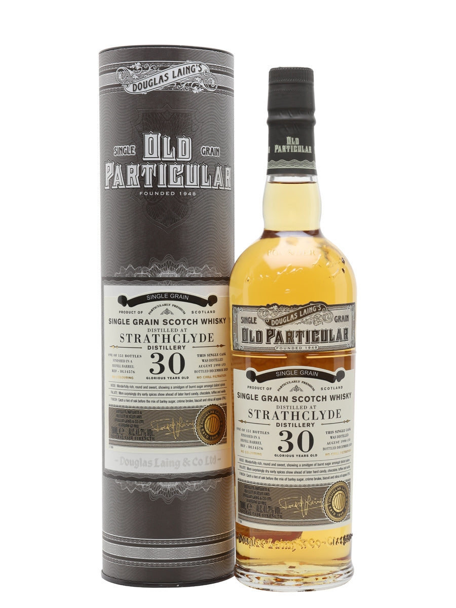 Strathclyde 1990 30 Year Old Old Particular Single Grain Scotch Whiskey | 700ML  at CaskCartel.com