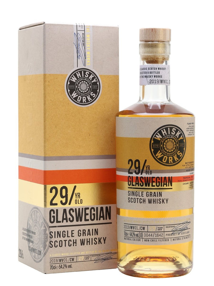 Glaswegian Single Grain 29 Year Old Whisky Works Single Grain Scotch Whisky | 700ML