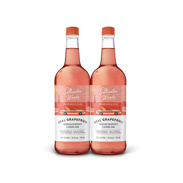 Saltwater Woody Real Grapefruit American Grapefruit Flavored Rum (2) Bottle Bundle at CaskCartel.com