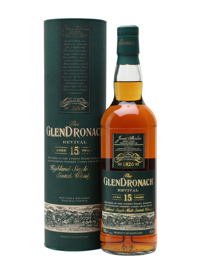 Glendronach 15 Year Old Revival Sherry Cask Highland Single Malt Scotch Whisky