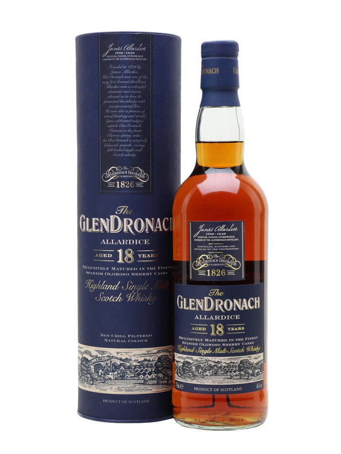 Glendronach 18 Year Old Allardice Sherry Cask Highland Single Malt Scotch Whisky | 700ML