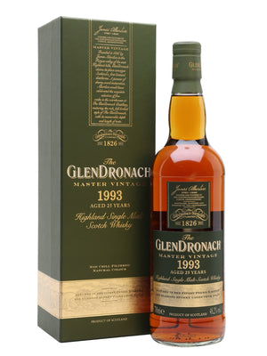 Glendronach 1993 Master Vintage 25 Year Old Highland Single Malt Scotch Whisky - CaskCartel.com
