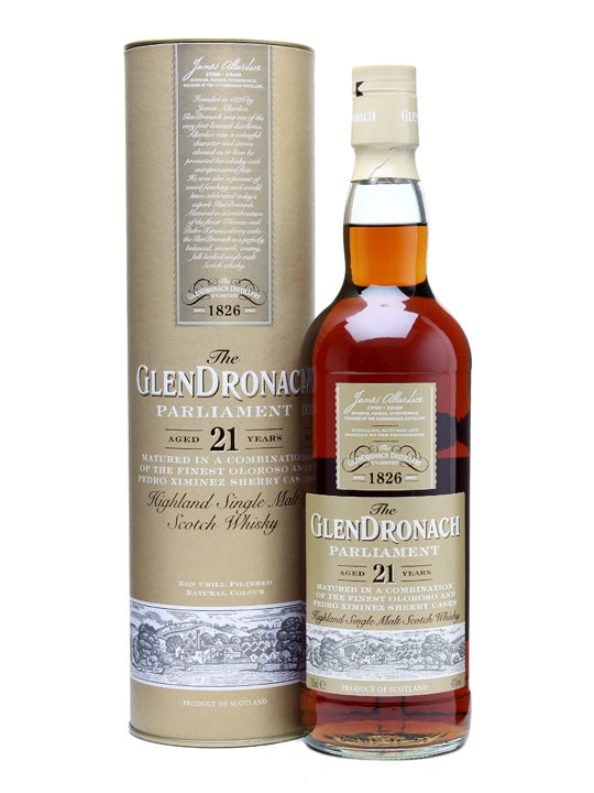 Glendronach 21 Year Old Parliament Sherry Cask Highland Single Malt Scotch Whisky | 700ML